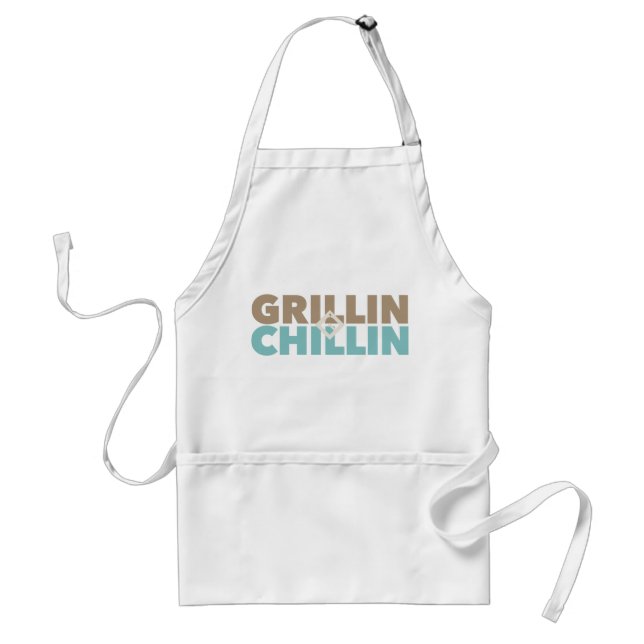 Grillin' and Chillin' Adult Apron (Front)