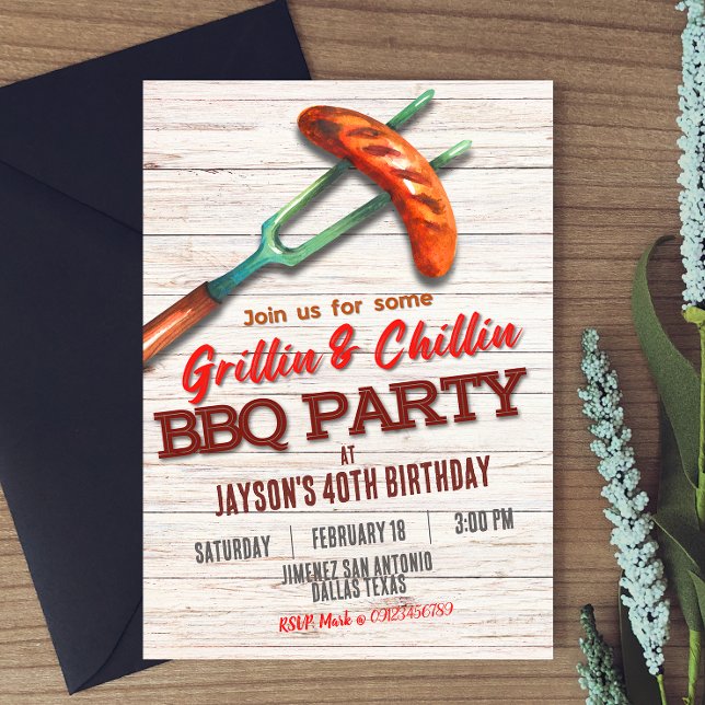 Grillin and Chillin - Barbeque  Invitation (Creator Uploaded)