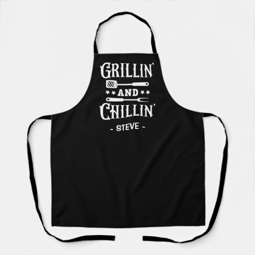 Grillin and Chillin BBQ Apron
