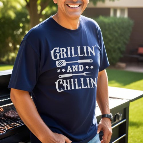 Grillin and Chillin BBQ T_Shirt