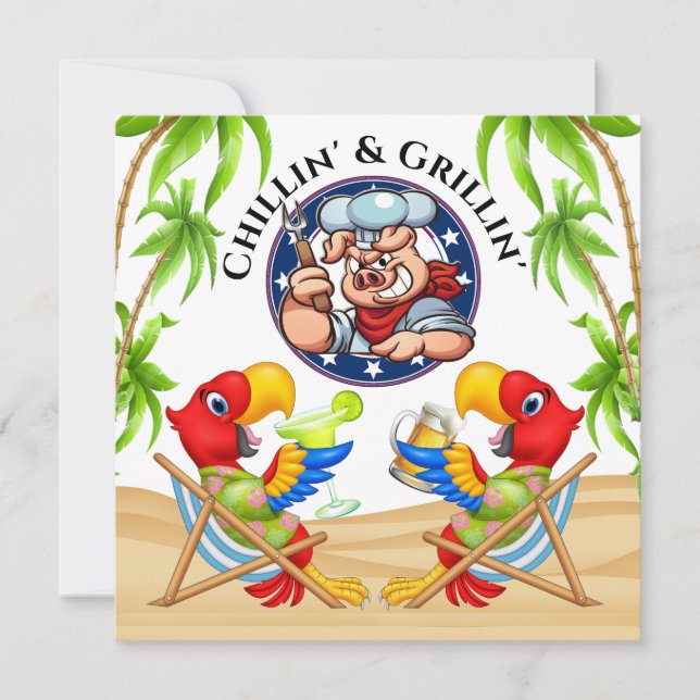 Grillin' and Chillin' Invitation (Front)