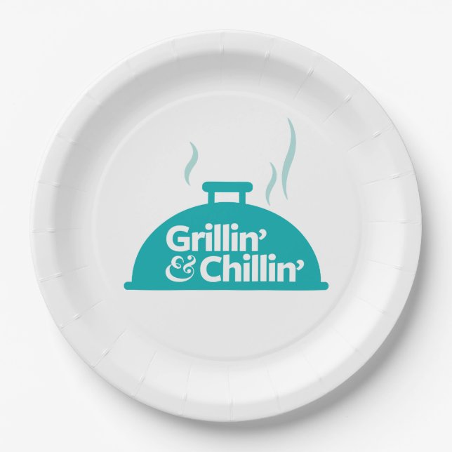 Grillin' & Chillin' Paper Plates (Front)
