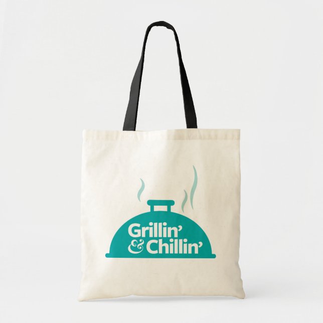 Grillin' & Chillin' Tote Bag (Front)