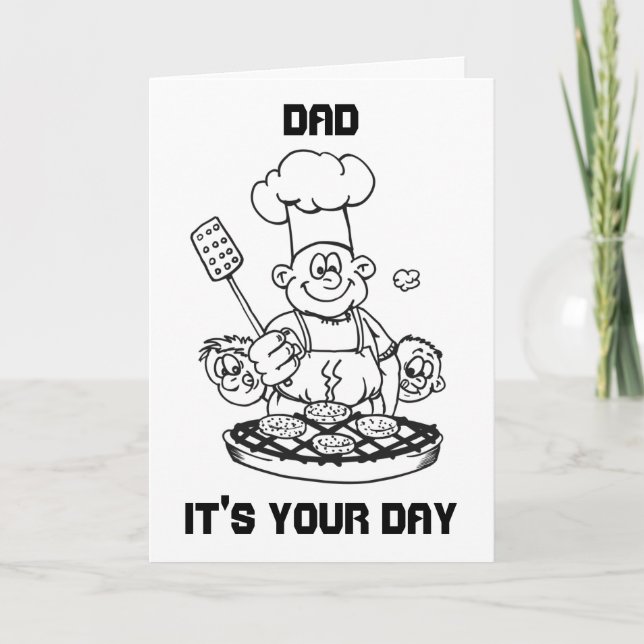 "GRILLIN' DAD FOR HIS *BIRTHDAY* OR *FATHER'S DAY* CARD (Front)