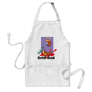 Grillin' Day with Hot Dogs Adult Apron