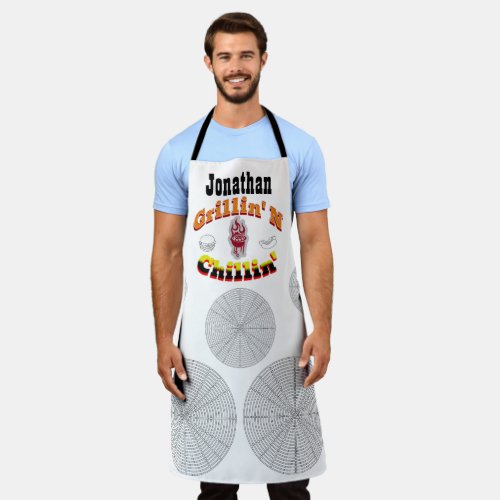 Grillin N Chillin Personalized Add Your Own Name Apron
