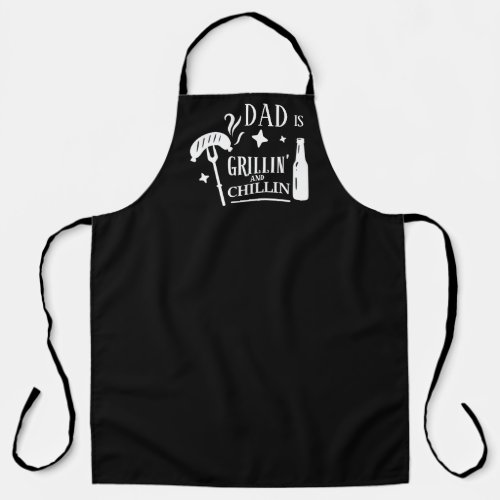 Grilling and Chilling Dad Fun Personalized BBQ Apron