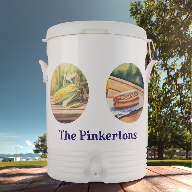 Grilling and Chilling Personalized Beverage Cooler (Creator Uploaded)