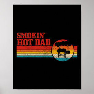 Grilling Bbq Funny Fathers Day Grill Vintage Smoki Poster