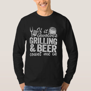 Grilling Beer Count Me In Grillmaster Pig Pork Rub T-Shirt