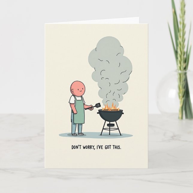 Grilling Fathers Day Art Card (Front)