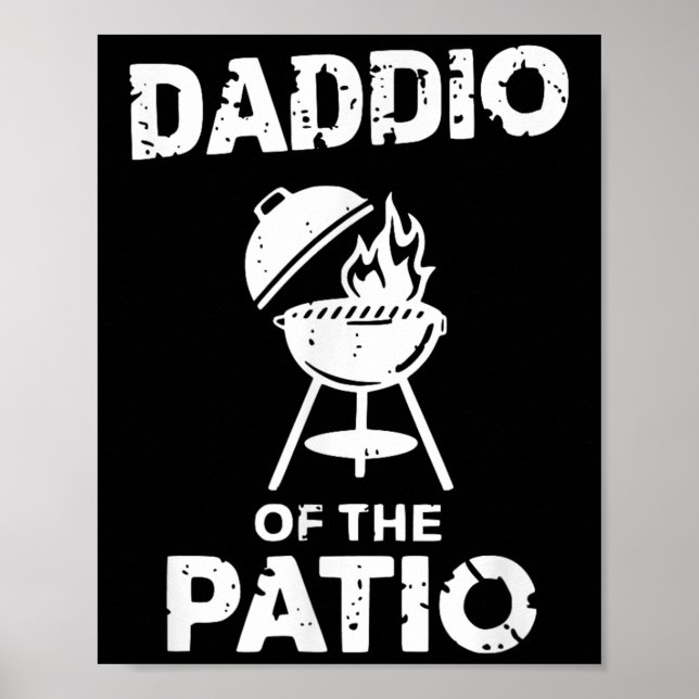 Grilling Funny Dad Bbq Party Smoker Pork Grill Mas Poster (Front)