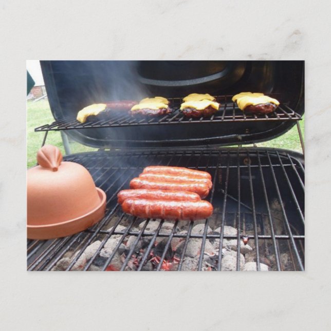 Grilling Hamburgers and Hot Dogs Card (Front)