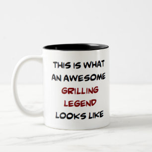 grilling legend, awesome Two-Tone coffee mug
