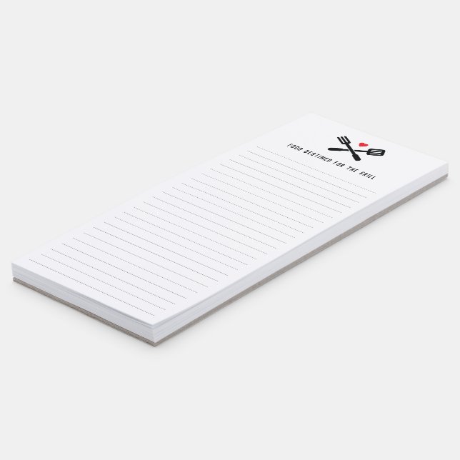Grilling List Magnetic Notepad (Angled)