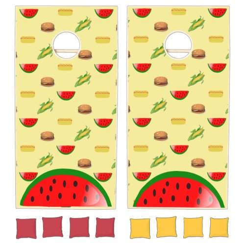 Grilling Out Summer Foods Watermelon Corn Hole Cornhole Set