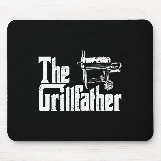 Grilling Smoker And Grill Chef Grillfather Grilled Mouse Pad (Front)