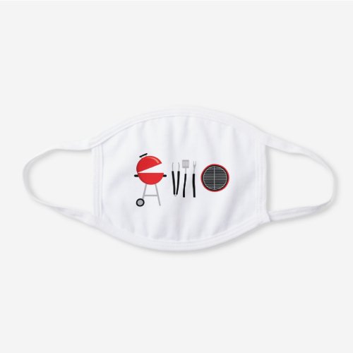 Grilling Summer BBQ Grill Barbecue White Cotton Face Mask