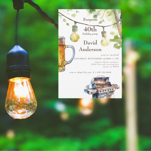 Grilling Surprise 40th Birthday Party