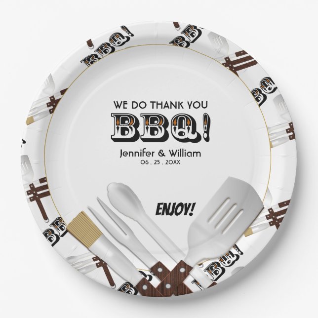 Grilling Tools I Do BBQ Paper Plates (Front)