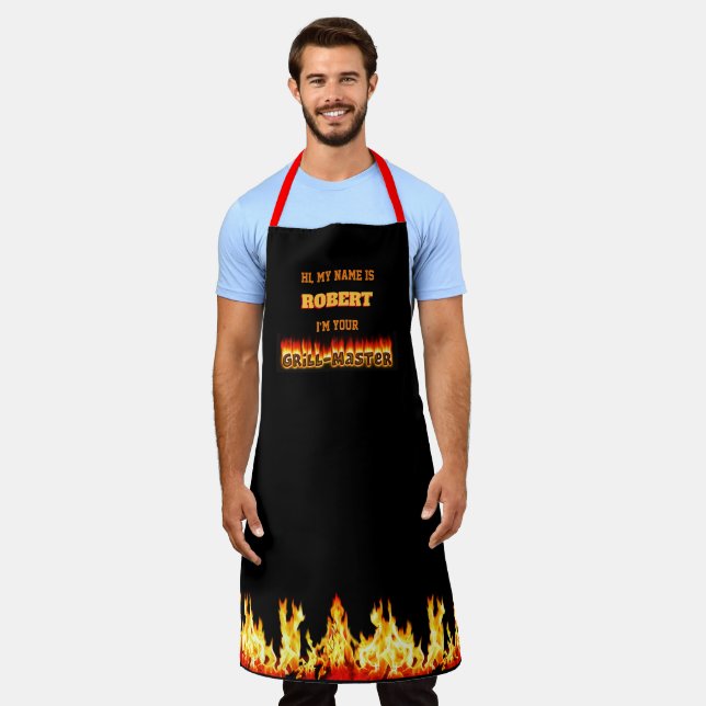 Grillmaster Apron with your Name (Worn)
