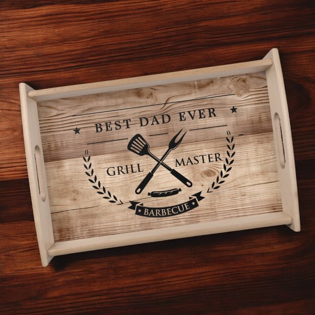 Grillmaster BBQ Best Dad Ever Father's Day Serving Tray (Creator Uploaded)