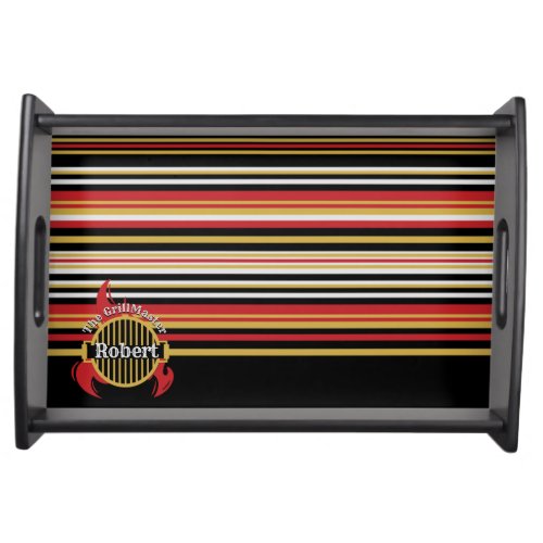 GrillMaster BBQ Bold Stripes Serving Tray