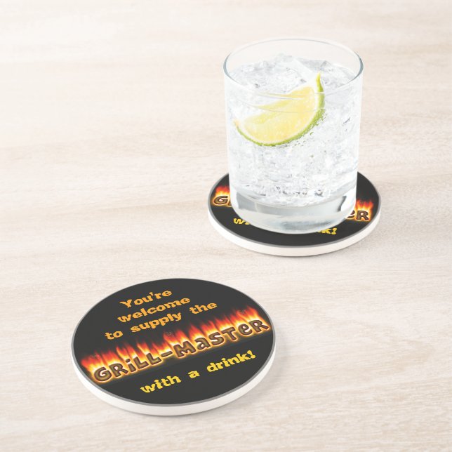 Grillmaster (customizable) coaster (Side)