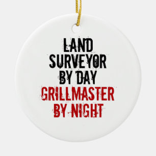 Grillmaster Land Surveyor Ceramic Ornament