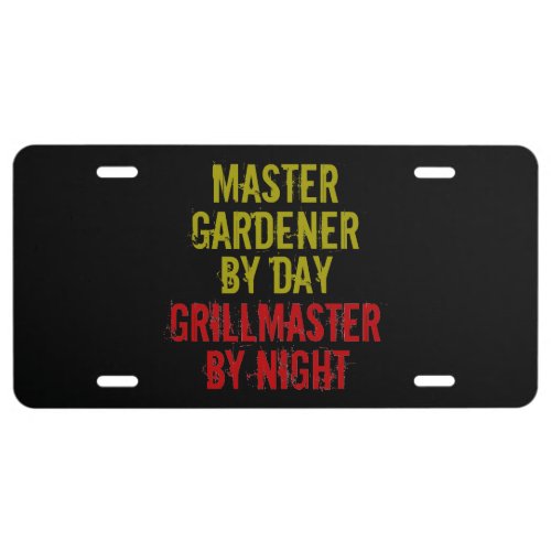 Grillmaster Master Gardener License Plate