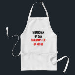 Grillmaster Mortician Adult Apron<br><div class="desc">This apron featuring the quote "Mortician by Day Grillmaster by Night" is perfect for any mortician that loves grilling.</div>