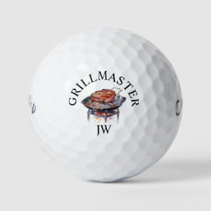 Grillmaster Personalized Monogram  Golf Balls
