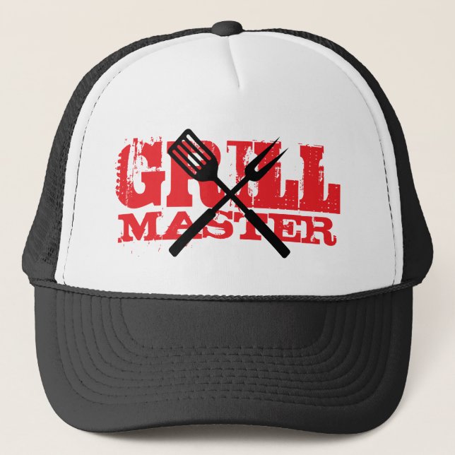 GrillMaster trucket hat cap for BBQ chef (Front)