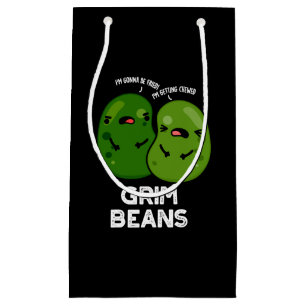 Grim Beans Funny Veggie Puns Dark BG Small Gift Bag