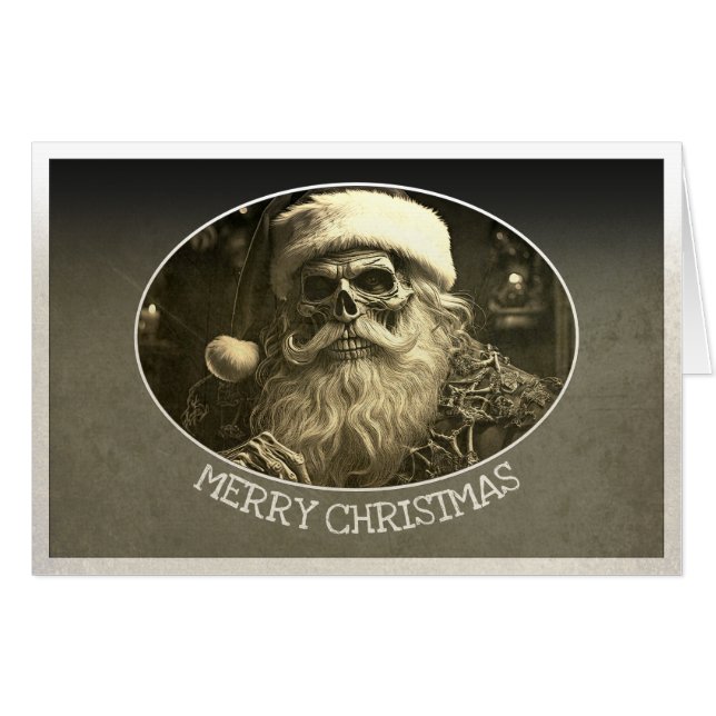 Grim Christmas - Skeleton Santa  65609 Card (Front Horizontal)