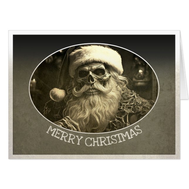 Grim Christmas - Skeleton Santa  65609 Card (Front Horizontal)