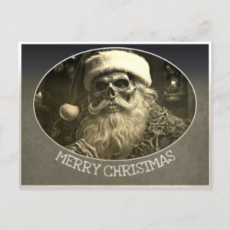 Grim Christmas - Skeleton Santa 65609 Holiday Postcard