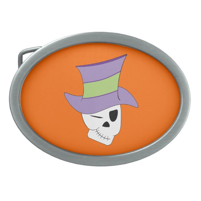 Grim Dandy Oval Belt Buckle (Front)