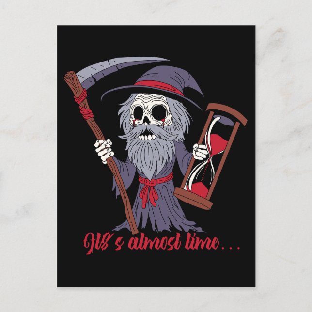 Grim Father Time Postcard (Front)