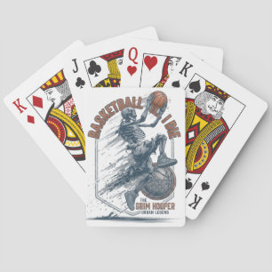 Grim Hooper Skeleton Basketball Urban Legend  Poker Cards