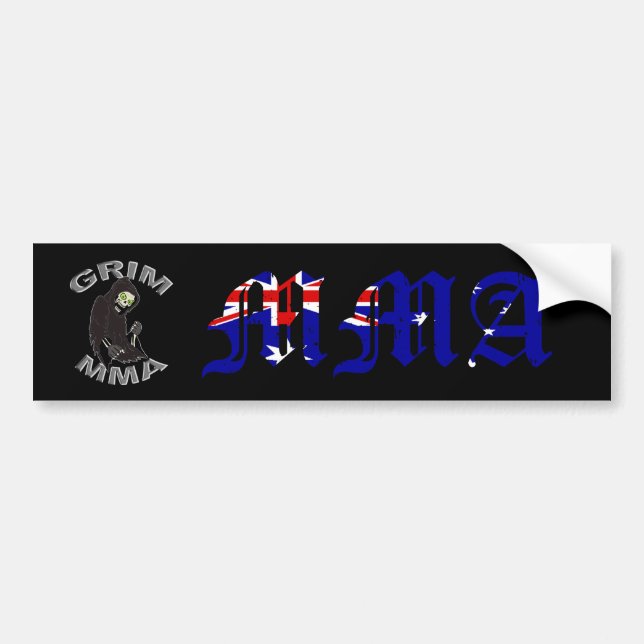Grim MMA Australian Bumper Sticker (Front)