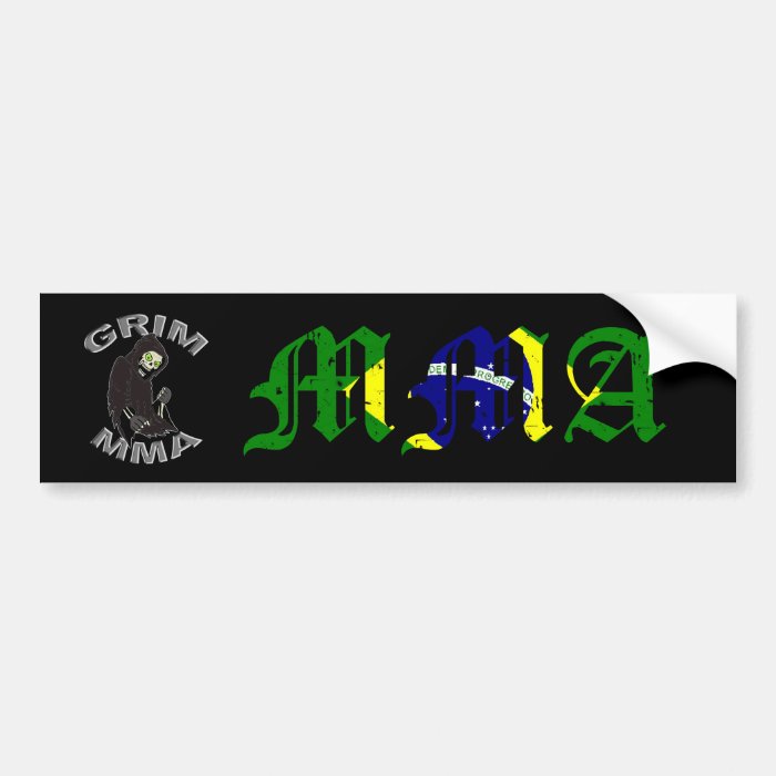 Grim MMA Brazil bumper sticker