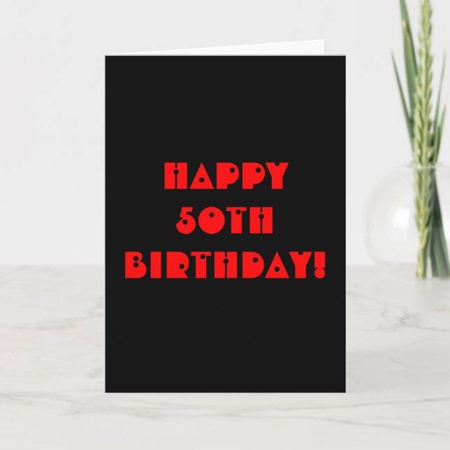 Grim Reaper 50th Birthday Black Card (Front)