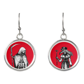 Grim Reaper and Madam Plague Doctor Earrings