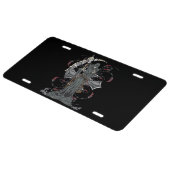 Grim Reaper Awaits Skull With Cross License Plate | Zazzle