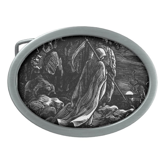 Grim Reaper Belt Buckle (Front)