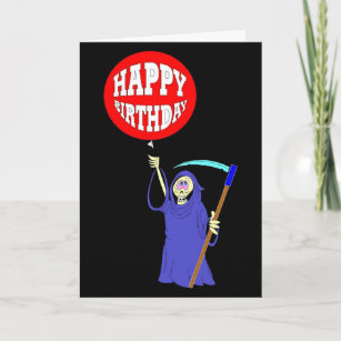 40th Gothique Funny 40th Carte d'anniversaire Maman Papa Frère Sarcastique Grim Reaper