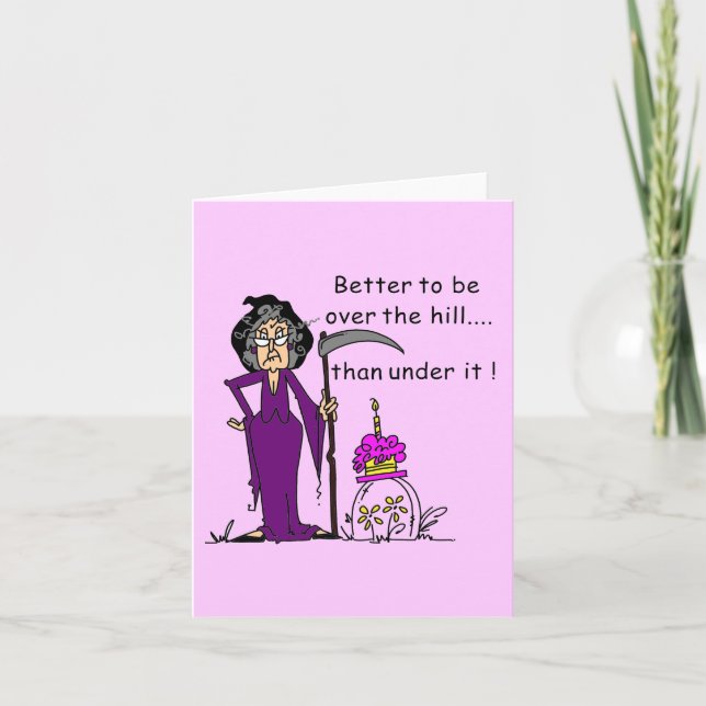 Grim Reaper Birthday Humor Card (Front)