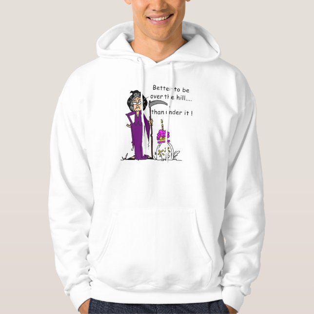 Grim Reaper Birthday Humor Hoodie (Front)