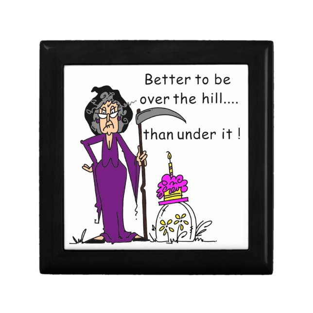 Grim Reaper Birthday Humor Jewelry Box (Front)